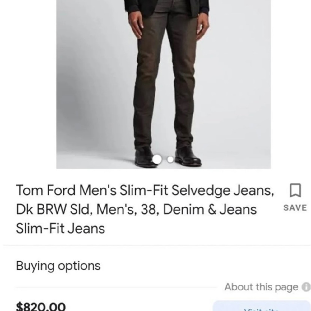 Tom ford slim fit selvedge jeans